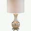 Lampe de table élégante avec abat-jour en lin blanc Barlow