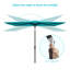 Parasol de marché rectangulaire lumineux 120 po x 78 po Mirela-631185315