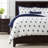 Blue Microfiber Reversible Duvet Cover Set-95285777