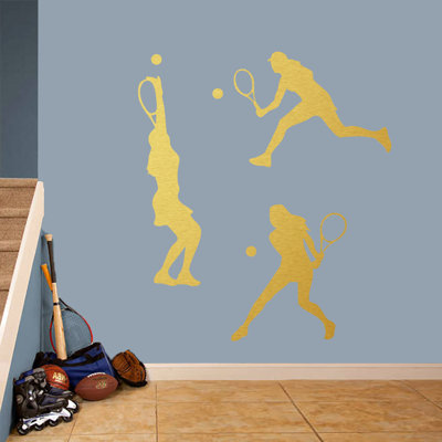 Ensemble 3 pièces de décalcomanie murale de tennis de tennis Angleterre