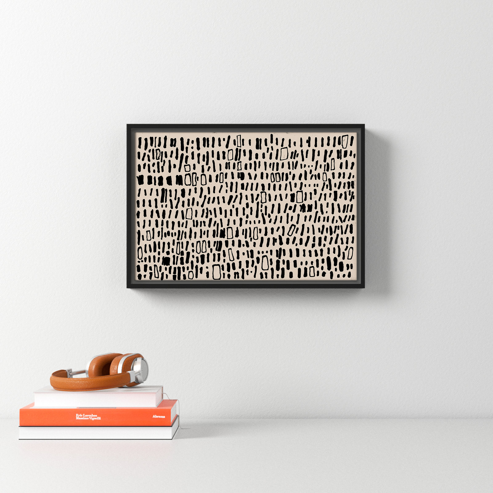 Timber Solid Wood Rectangle Acrylic Painting Print , 13.5" H x 19.5" W, Black