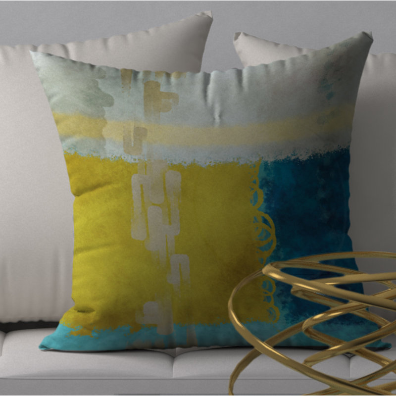 Housse de coussin et insert de coussin carré Smiles, 18" x 18"