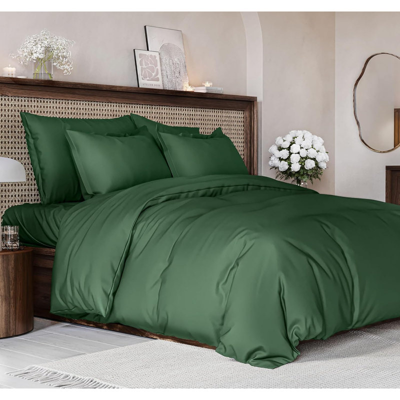 Premium 3-Piece Duvet Cover Set - Hotel Quality Soft & Cooling Comforter Cover With Zipper & Matching Pillowcases, King