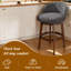 Tabouret de bar pivotant moderne Detweiler 34,2 po H-136839861-138402465