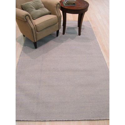 Tapis bleu en laine touffeté à la main Unique Mira