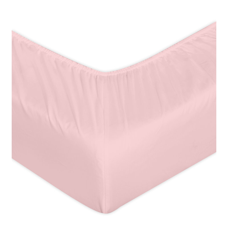 Pelletier 200 Thread Count Polyester Fitted Sheet, Soft & Durable Bed Sheet, Single (3'), Blush