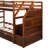 Solid Wood Twintwin Bunk Bed In Walnut With Trundle Function Walnut And Storage Capacity