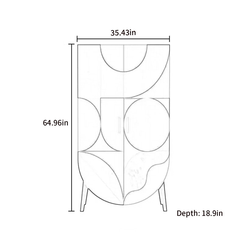 Armoire de rangement moderne à double porte, Brun / Noir