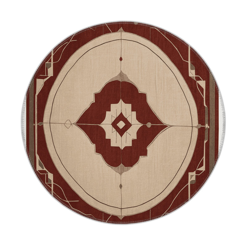 Parallel Realms Indoor And Outdoor Area Rug, Round 5'