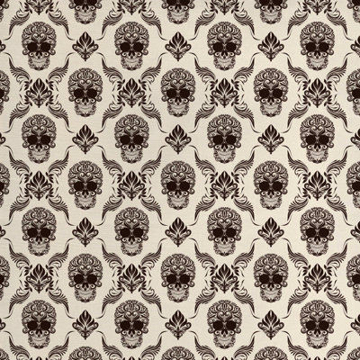 Tissu de style rococo de style halloween
