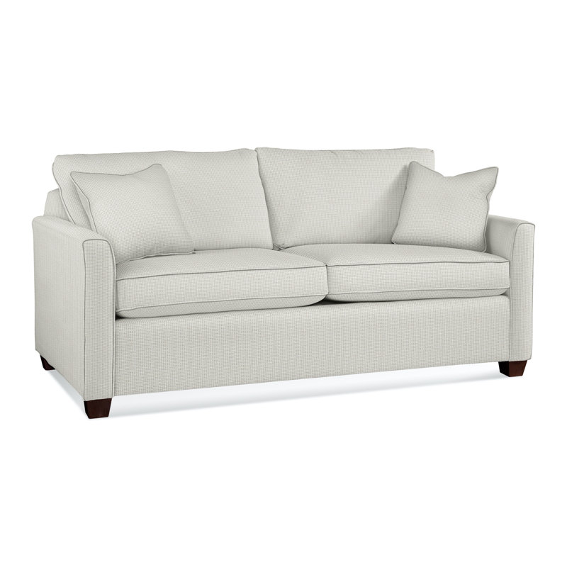 Charleston 77" Sleeper Sofa , Eggshell Polyester Blend, Innerspring, Java