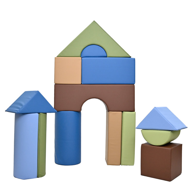 Blocs modulaires 12 po - 14 unités, Brown/Green/Blue