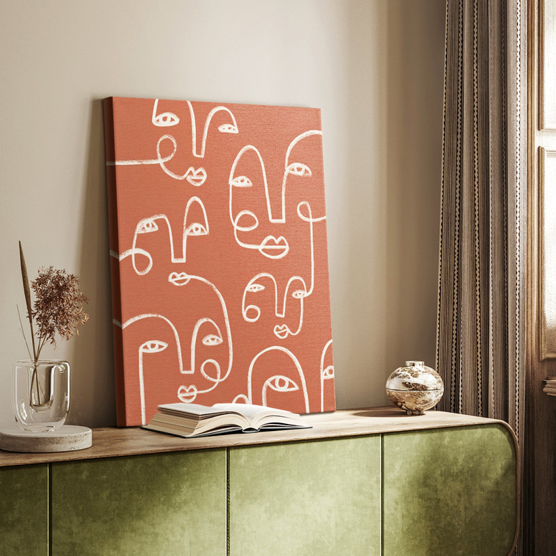 Connected Expressions II -Custom Wrapped Gallery Cavas, 60" H x 40" W