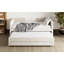 Lit de jour simple rembourré avec lit gigogne et 3 tiroirs de rangement, canapé-lit en tissu de lin à poil court pour chambre d'amis, salon, structure de lit de jour moderne peu encombrante, sans sommier tapissier, beige-1944134226