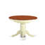 5 Piece Kitchen Table & Chairs Set Includes an Oval Dining Room Table with Butterfly Leaf and 4 Solid Wood Seat Chairs, Buttermilk & Cherry-989289226