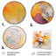 Tourbillons de couleur orange et jaune I - impression sans cadre sur métal-1827992067