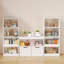 Bibliothèque pour enfants, bibliothèque à 4 niveaux, organisateur de livres, armoire de rangement pour jouets, blanc