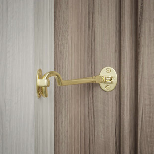 Cabin Hook - Solid Brass Eye Latch for Door or Cabinet Use