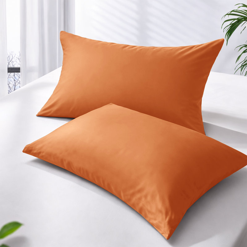 Microfiber Solid Colour Duvet Cover Set, Single Duvet Cover + 1 Pillowcase, Rust