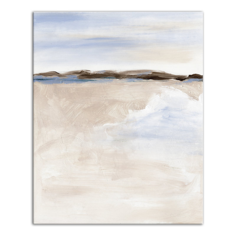 Doux paysage abstrait - peinture sur toile, Toile tendue, H 20 po x l 16 po x P 1,25 po