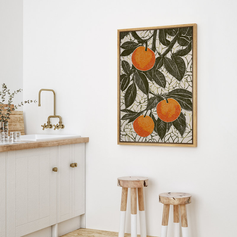 Impression sur toile encadrée orange sur un arbre, Naturel, H 24 po x l 16 po