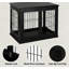 Cage pour chien en métal avec 3 portes