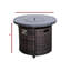 Table de foyer d'extérieur moderne en aluminium avec couvercle 55 000 H 25 po x l 32 po, finition extérieure, matériau extérieur: aluminium , 32