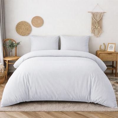 Microfiber Solid Colour Duvet Cover Set