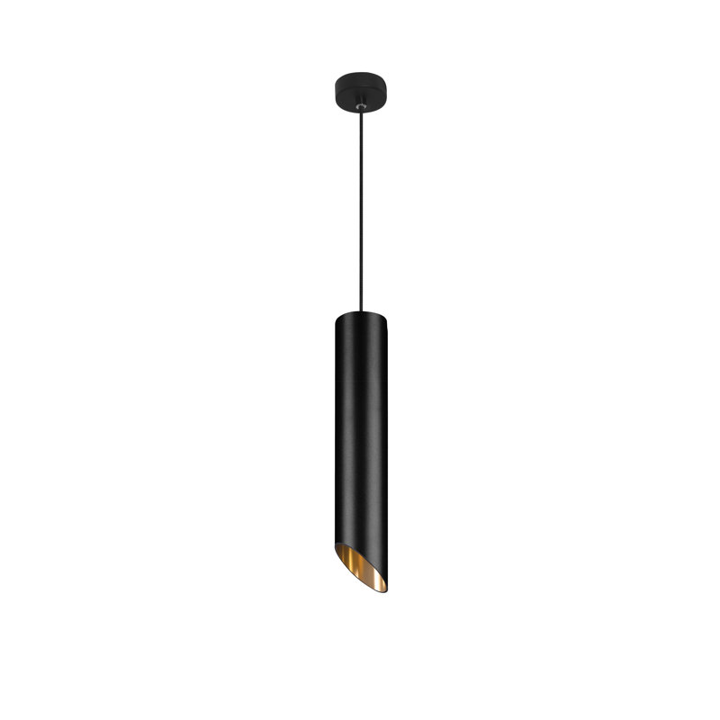 1 - Light Single Pendant, Black