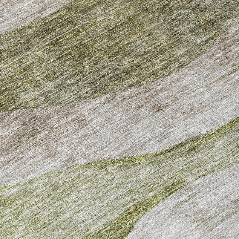Tapis intérieur / extérieur vert Louisa , 10 pi x 14 pi