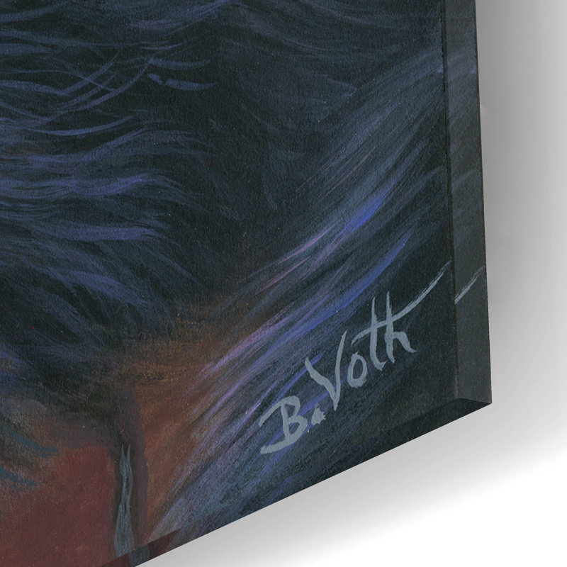 Highland Dunes «Elvira's Seaside Evening» par Bridget Voth, art en verre acrylique Wal, H 12 po x l 16 po x P 0,13 po