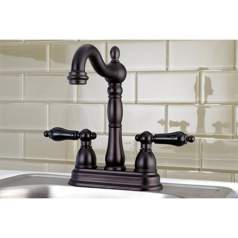 Kingston Brass Duchess Two-Handle 2-Hole Deck Mount Bar Faucet, Oil Rubbed Bronze