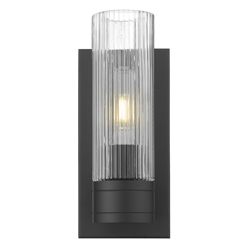 Ballston - Cofield - 1 Light 5" Sconce with 8"H Shade, Matte Black, White