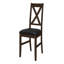 Chaise de salle à manger, 37 po de hauteur, ensemble de 2, salle à manger, cuisine, côté, rembourré, bois massif brun