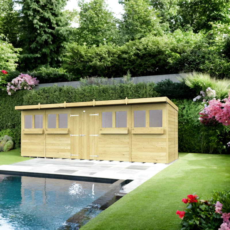 20ft x 8ft Pent Summer Shed