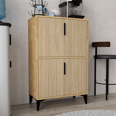 Armoire polyvalente moderne, chêne saphir, 28,3 po x 44,9 po x 14,4 po | 100% panneau de particules enduit de mélamine, épaisseur: 0,7 pouce | Pieds en plastique robuste, design scandinave élégant pour les solutions de rangement pour la maison et le bureau