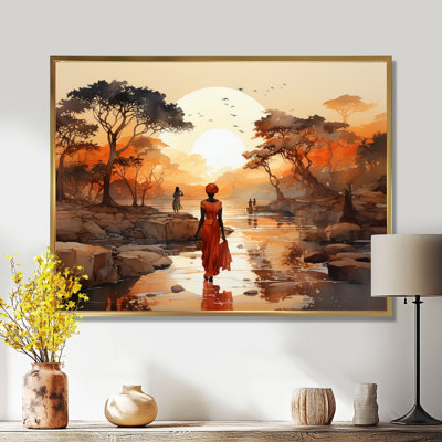 «African Journey Landscape», reproduction d'art sur toile, art africain