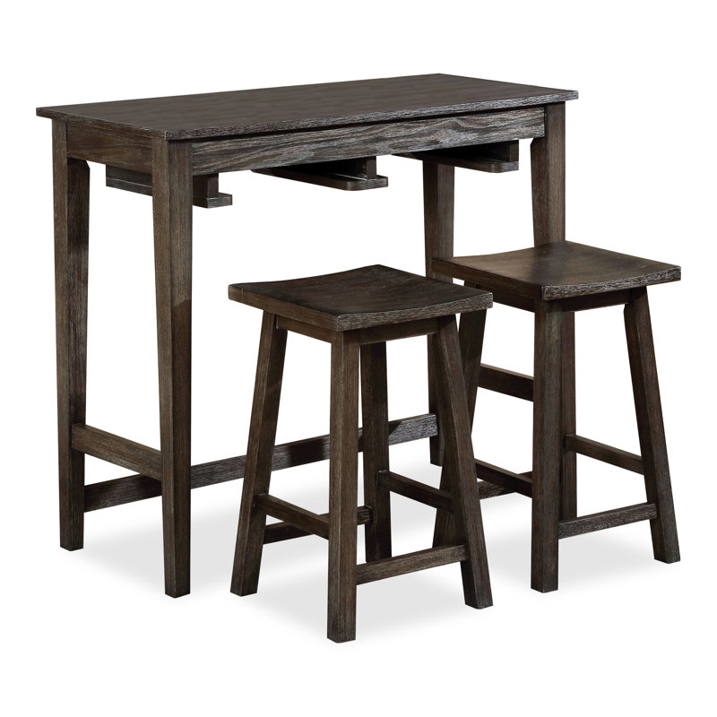 Arianna 2-Person Counter Height Dining Set, Gray