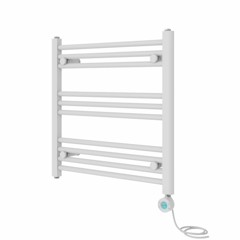 Dalayssa Straight Towel Rail Heated Towel Rails, Black, 60cm H x 30cm W x 3cm D