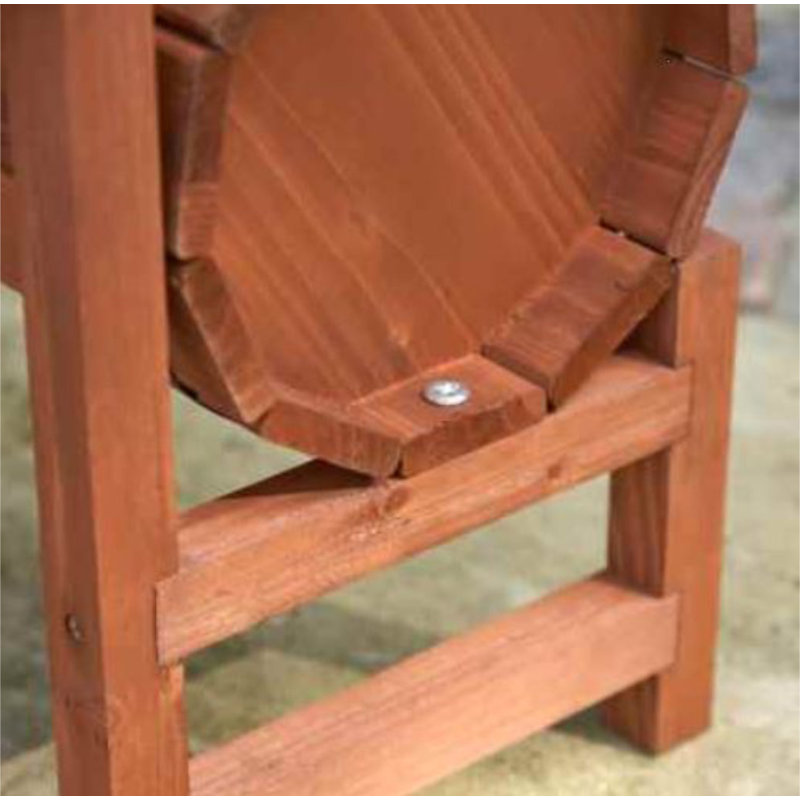 Phipps Wood Barrel Planter, Natural Wood