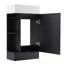 Armoire de rangement de salle de bain avec lavabo et tablette latérale-263003154