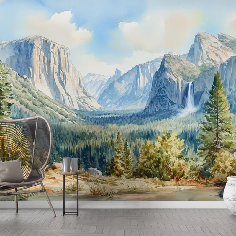 Murale Yosemite Valley, L 138 po x l 105,96 po