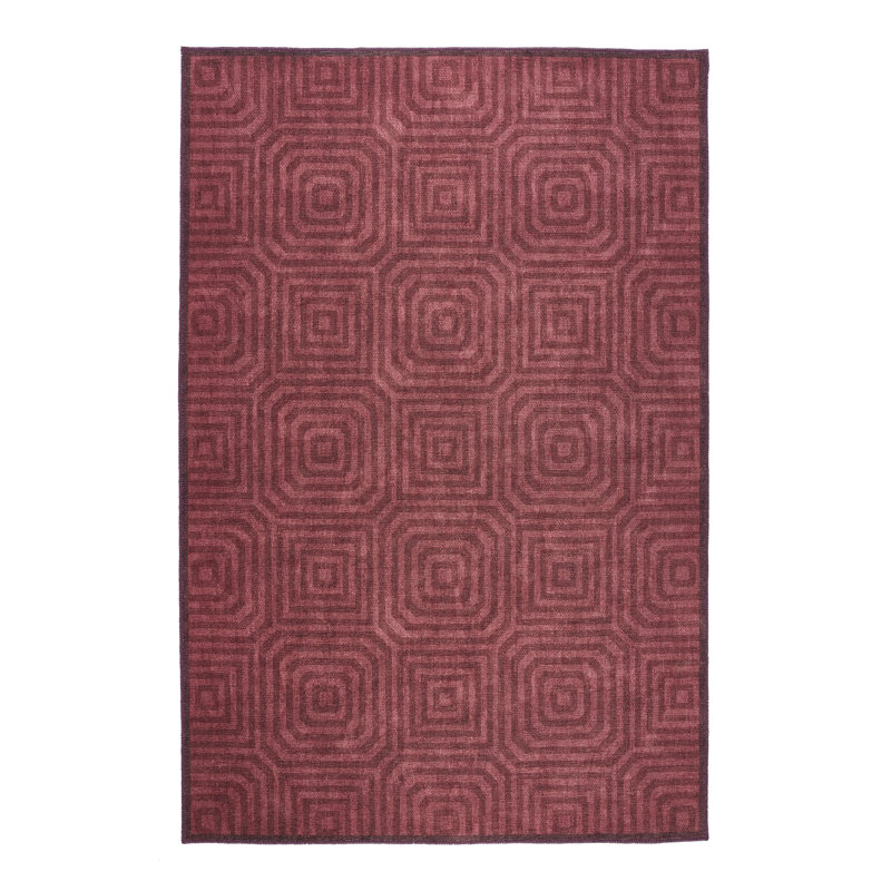 Geometric Digitally Printed 100% Polyester Area Rug, Rectangle 152 x 230 cm