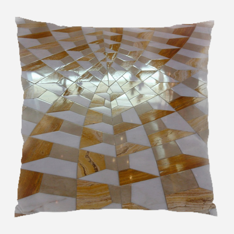 Architecture Geometric Microsuede Reversible Throw Pillow