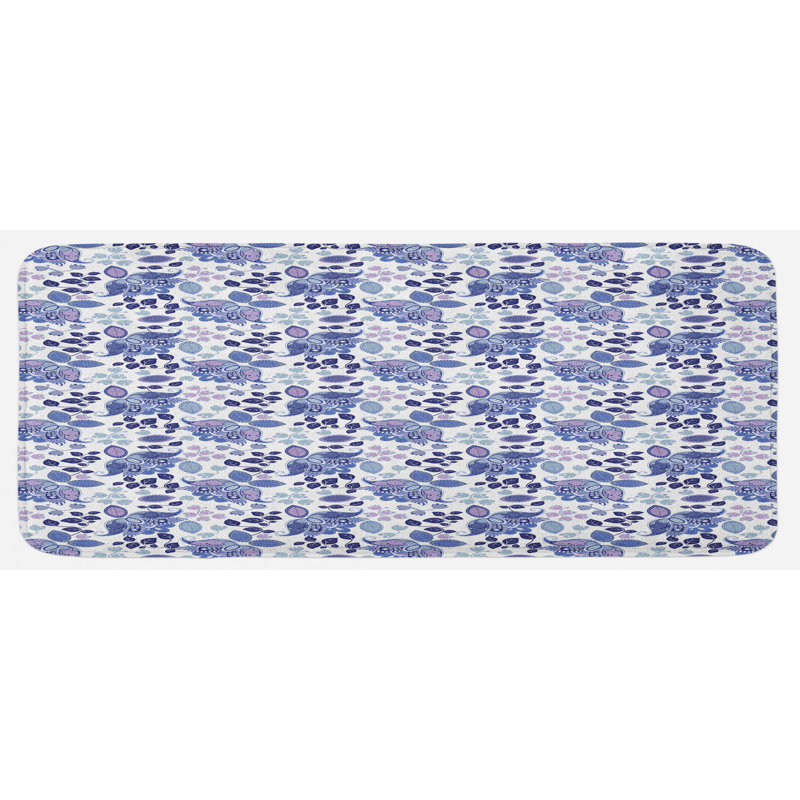Eclectic Floral Synthetic Kitchen Mat