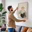 Lotus in Bloom Japandi - Wrapped Canvas-1661220738-1661220742