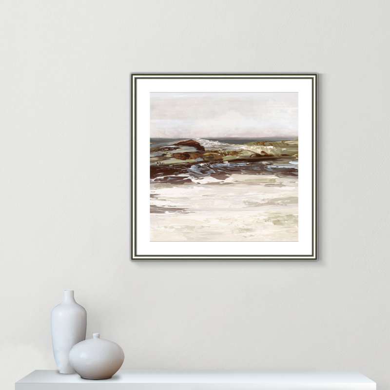 Stoney Peak Print by Casa Fine Arts, 28.75" H x 28.75" W x 0.875" D, Silver Classic Framed Print with Mat