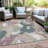 Machine Washable Indoor/Outdoor Xhevrie Mauve Rug-432042766
