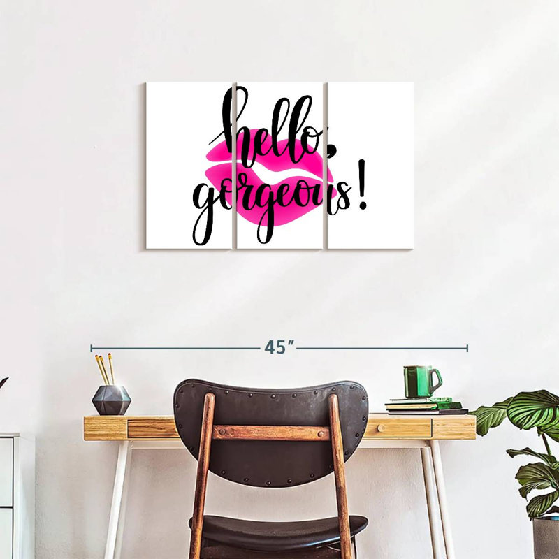 Hello Gorgeous Kiss, reproduction d'art sur toile, H 33 po x l 20 po x P 1,25 po