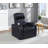 Shanon Upholstered Track Arm Recliner Black